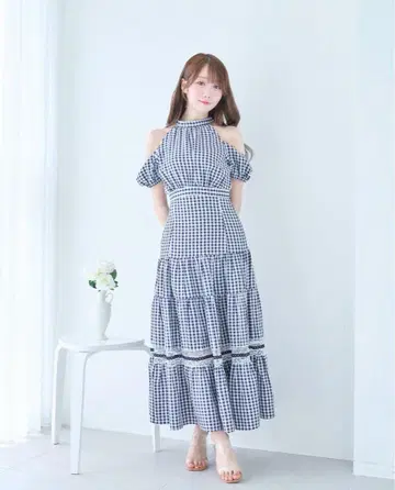 rosemuse gingham SET UP 네이비 로제뮤 원피스