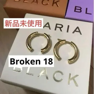 마리아 블랙 Broken 18 골드 귀걸이 MariaBlack