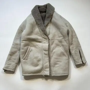 32PARADIS 양가죽 무스탕 가죽 코트 고급 모드