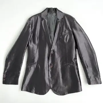 COPPERWHEAT BLUNDELL 건메탈 새틴 테일러드 자켓