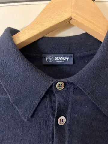 BEAMS F 이탈리아제 코튼 니트 네이비 사이즈 50 남성용