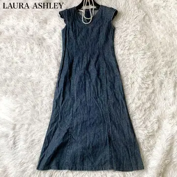 LAURA ASHLEY 코튼 린넨 데님 롱 원피스 7호