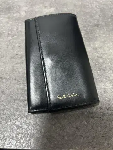 PaulSmith 폴 스미스 키 케이스 멀티 스트라이프 블랙 천연 가죽