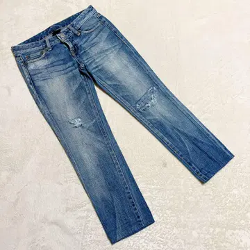 MOUSSY 마우지 * 데님 청바지 바지 데미지 가공 테이퍼드