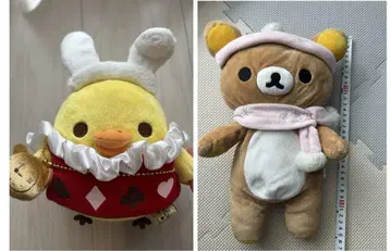 리락쿠마 키이로이토리 봉제 인형 원더랜드의 리락쿠마 머플러 앨리스