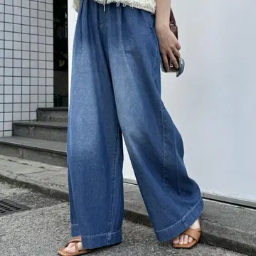 와이드 이지 팬츠 데님 1회 착용