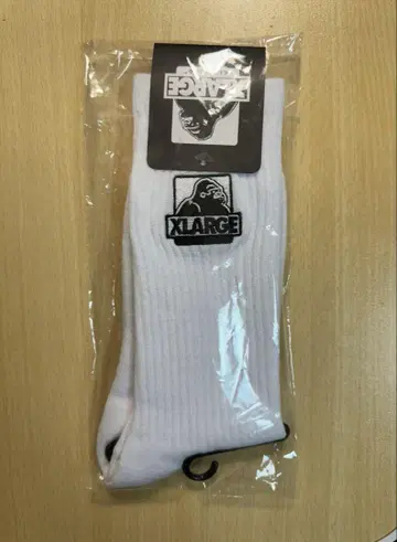 XLARGE 화이트 리브 삭스 미개봉