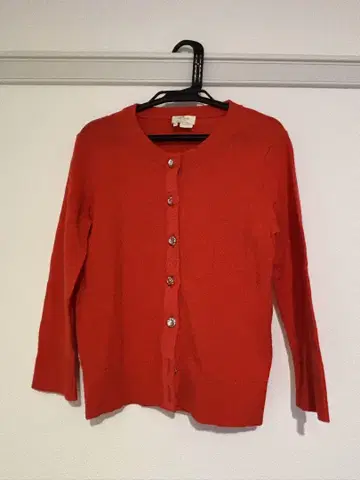 kate spade 빨간색 7부 소매 가디건 XS