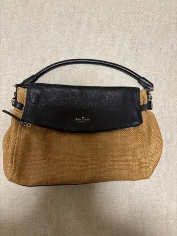 새상품급 kate spade 2WAY 바스켓 백 내추럴 X 블랙
