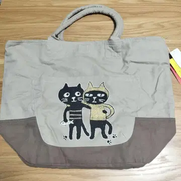LALACUB 고양이 토트백 베이지