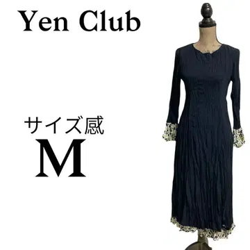 P2407 Yen Club 원피스 롱 기장 블랙 등 지퍼