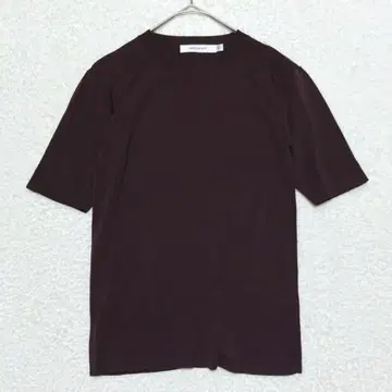 마우지 moussy 썸머 니트 반팔 상의 다크 퍼플 무지