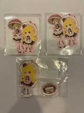 모노가타리 시리즈 아크릴 스탠드, 스티커 3개 세트