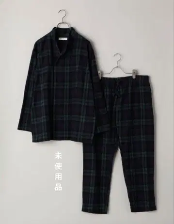 미사용품 SHIPS Days 샤기넬 체크 셔츠 & 이지 팬츠