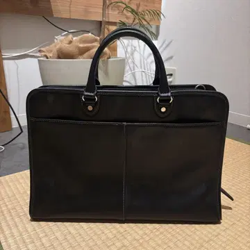 블랙 가죽 비즈니스 백