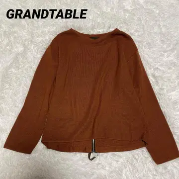 가을 컬러 GRANDTABLE 백 지퍼 니트 풀오버
