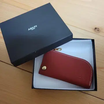AGILITY 가죽 키 케이스 레드