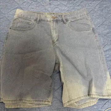 블루 데님 숏 팬츠 4 포켓