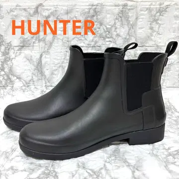 [1회 사용] 헌터 레인부츠 블랙 /UK7/26cm