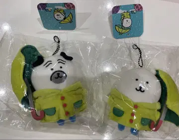 비가 오네요 마스코트 곰과 퍼그 나가노