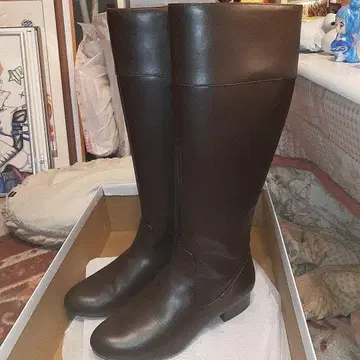 다크 브라운 가죽 롱 부츠 새상품급 LL 가격 인하