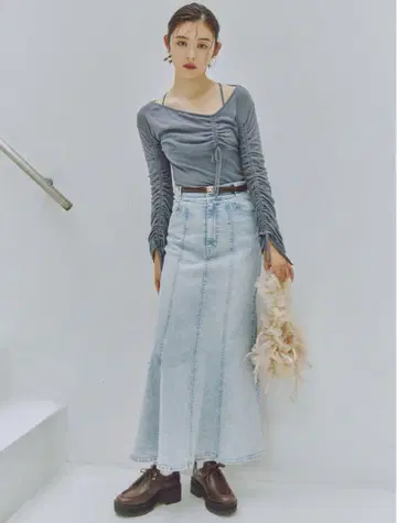 스나이델 SNIDEL 머메이드 데님 스커트 A 라인 스커트