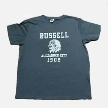 RUSSELL 티셔츠 그린 ALEXANDER CITY 1902