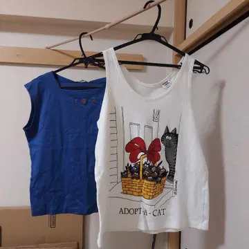 crazy shirt 캣반캣&LINEAR 월드 슬리브리스 2장