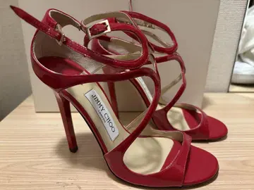 JIMMY CHOO 레드 하이힐 샌들