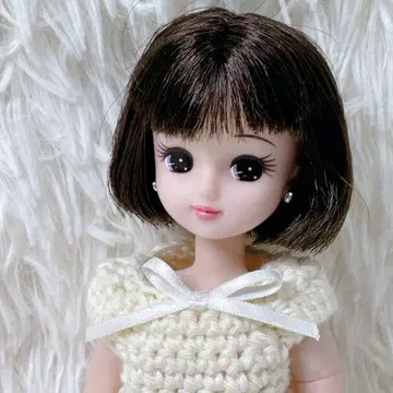 검은 머리 밥 헤어 리카짱 인형 가동 커스텀 인형 본체