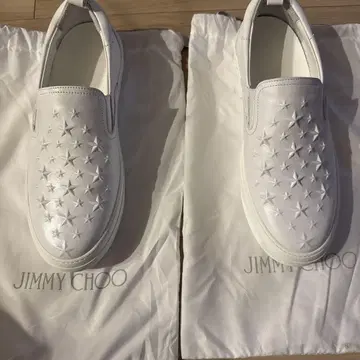JIMMY CHOO 화이트 슬립온