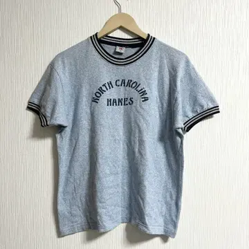 남성용 HANES 헤인즈 링거 라인 면 100% 티셔츠 M