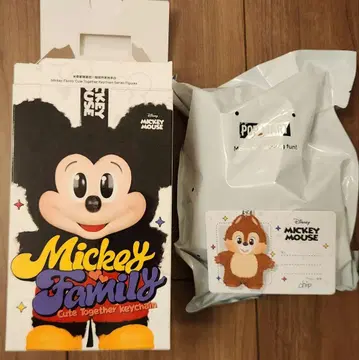 팝 마트 미키 패밀리 칩 키체인