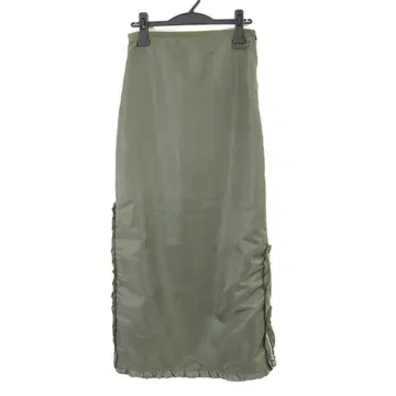 ODAKHA 오다카 24AW 사이드 지퍼 나일론 롱 스커트