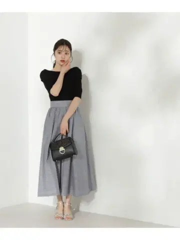 PROPORTION BODY DRESSING 체크 개더 스커트