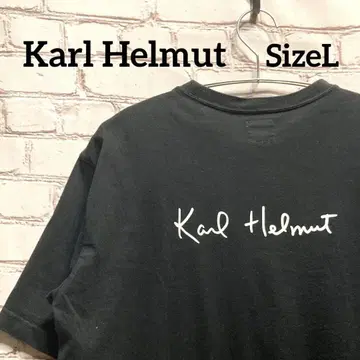 KarlHelmut 칼 헬무트 블랙 티셔츠 백 프린트 SizeL