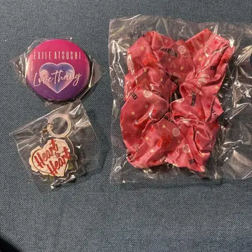EXILE ATSUSHI 캔뱃지, 키링, 스크런치 세트