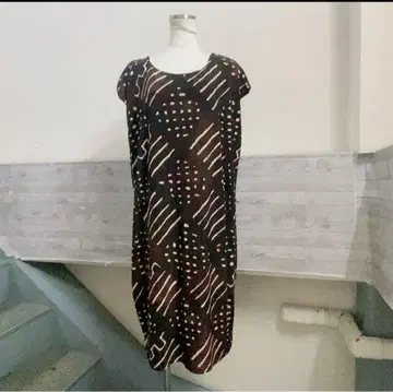 랄프 로렌 기하학 패턴 원피스