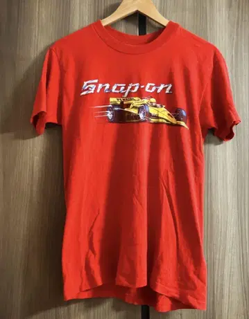 USA제 Snap-on 티셔츠 빨간색 M stedman 싱글 스티치