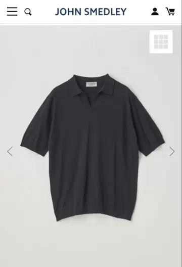 JOHN SMEDLEY 스키퍼 넥 블랙