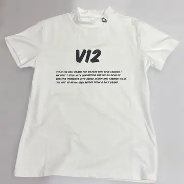 V12 골프 여성용 모크넥 반팔 셔츠 사이즈 1