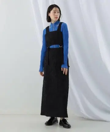 Ray BEAMS 라메 린클 뷔스티에 원피스