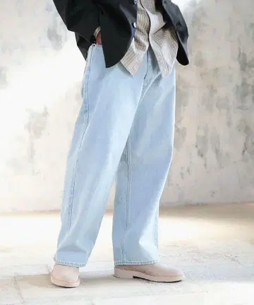 비밍 앰비언스 와이드 데님 팬츠