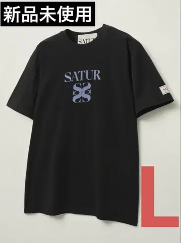 미사용 새상품 한국 SATUR 세터 티셔츠 반팔 로고 티 블랙 satur