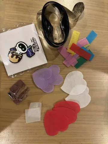 RUNSEOKJIN 오사카 우토 핑 배치, 낙하물 하트, 은 테이프 세트