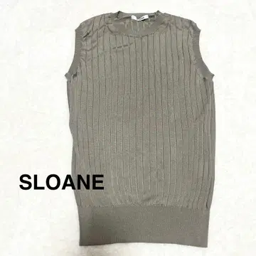 SLOANE 18G 와이드 리브 실크 코튼 2 올리브 슬리브리스