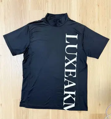 luxeakmplus 블랙 골프웨어 티셔츠 남성용 사이즈 L