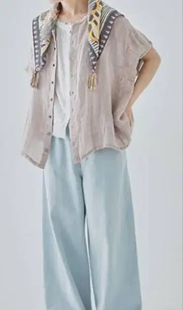 네스트로브 nest robe 린넨 파나마 2way 블라우스 핑크
