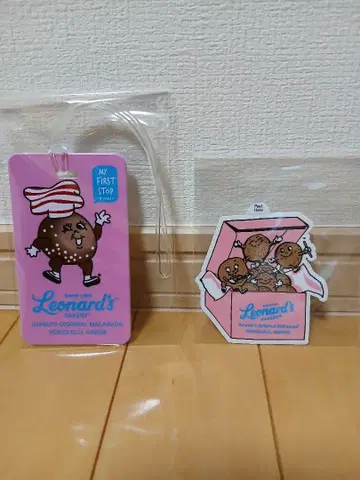 레너즈 Leonard's 네임택 스티커 핑크 레너즈 베이커리