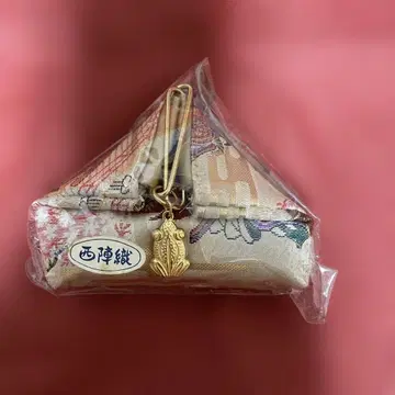 니시진 비단 벚꽃 패턴 삼각형 동전 지갑